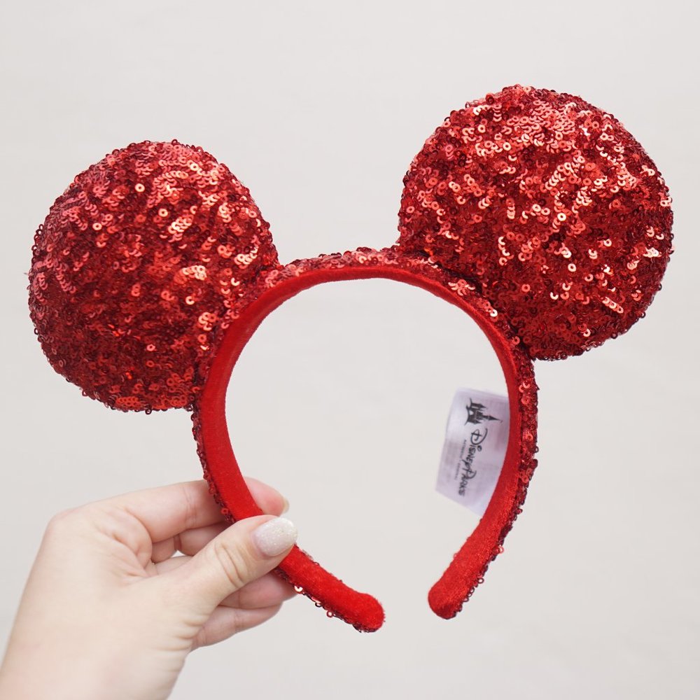 Red Sequin Mouse Ears